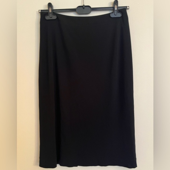 Lida Baday Vintage Skirt Black Rayon Blend Knee Length Size M - Picture 1 of 5